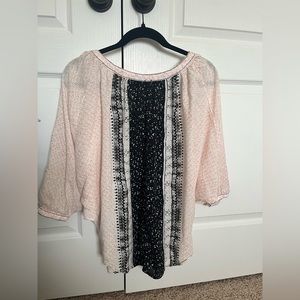 Free People Chiffon Doleman sleeve Top size XS